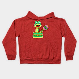 Snake Musician Rattle Music Kids Hoodie